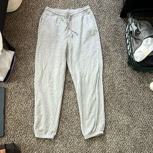 J. Crew University Terry Sweatpant with logo embroidery  Heather Grey